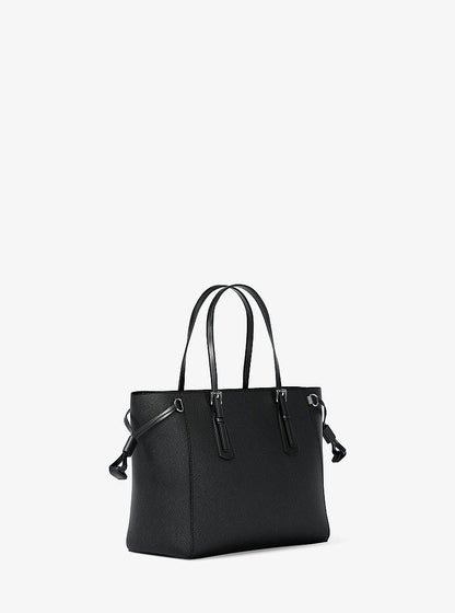Voyager Extra-Small Pebbled Leather Convertible Crossbody Bag Black Black
