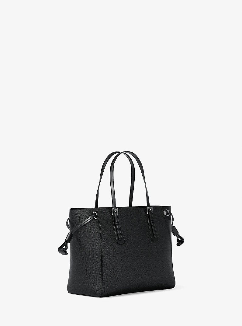 Voyager Extra-Small Pebbled Leather Convertible Crossbody Bag Black Black