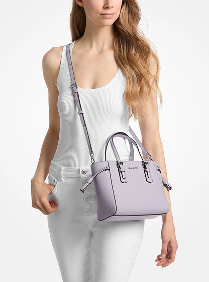 Voyager Extra-Small Pebbled Leather Convertible Crossbody Bag Lilac Lilac