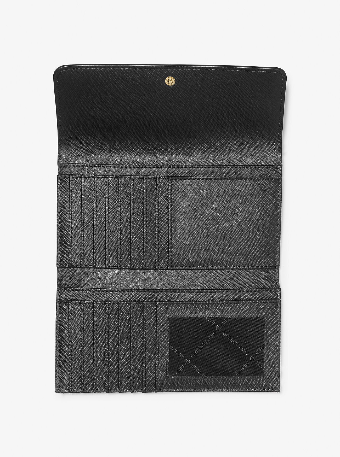 Jet Set Travel Crossgrain Leather Tri-Fold Wallet Black Black