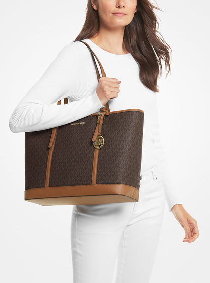 Jet Set Travel Large Logo Tote Bag Brown Brown
