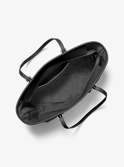 Jet Set Travel Large Saffiano Leather Tote Bag Black Black