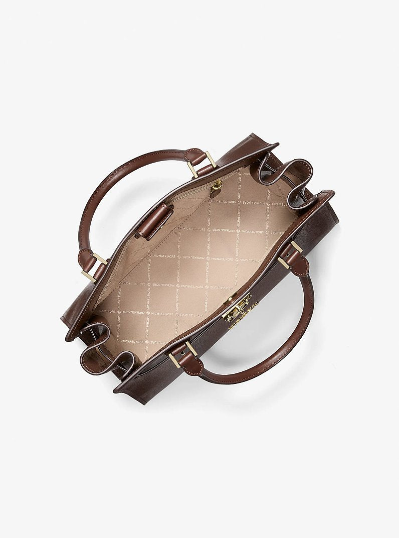 Hamilton Medium Leather Satchel Nutmeg Nutmeg