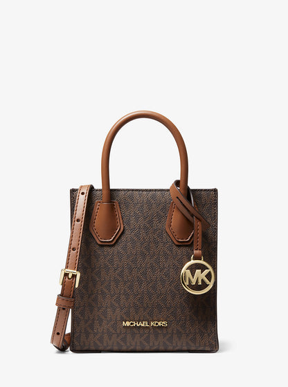 Mercer Extra-Small Logo and Leather Crossbody Bag Brown Brown