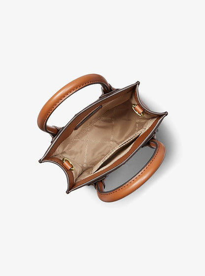 Mercer Extra-Small Logo and Leather Crossbody Bag Brown Brown