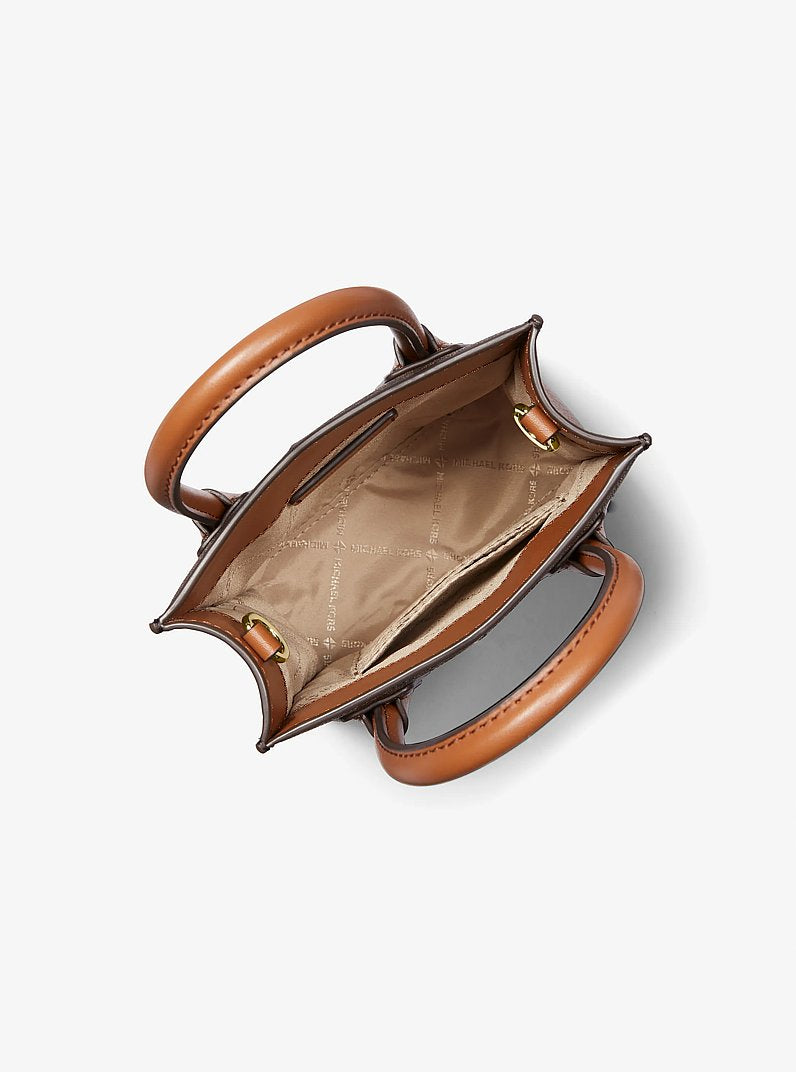 Mercer Extra-Small Logo and Leather Crossbody Bag Brown Brown