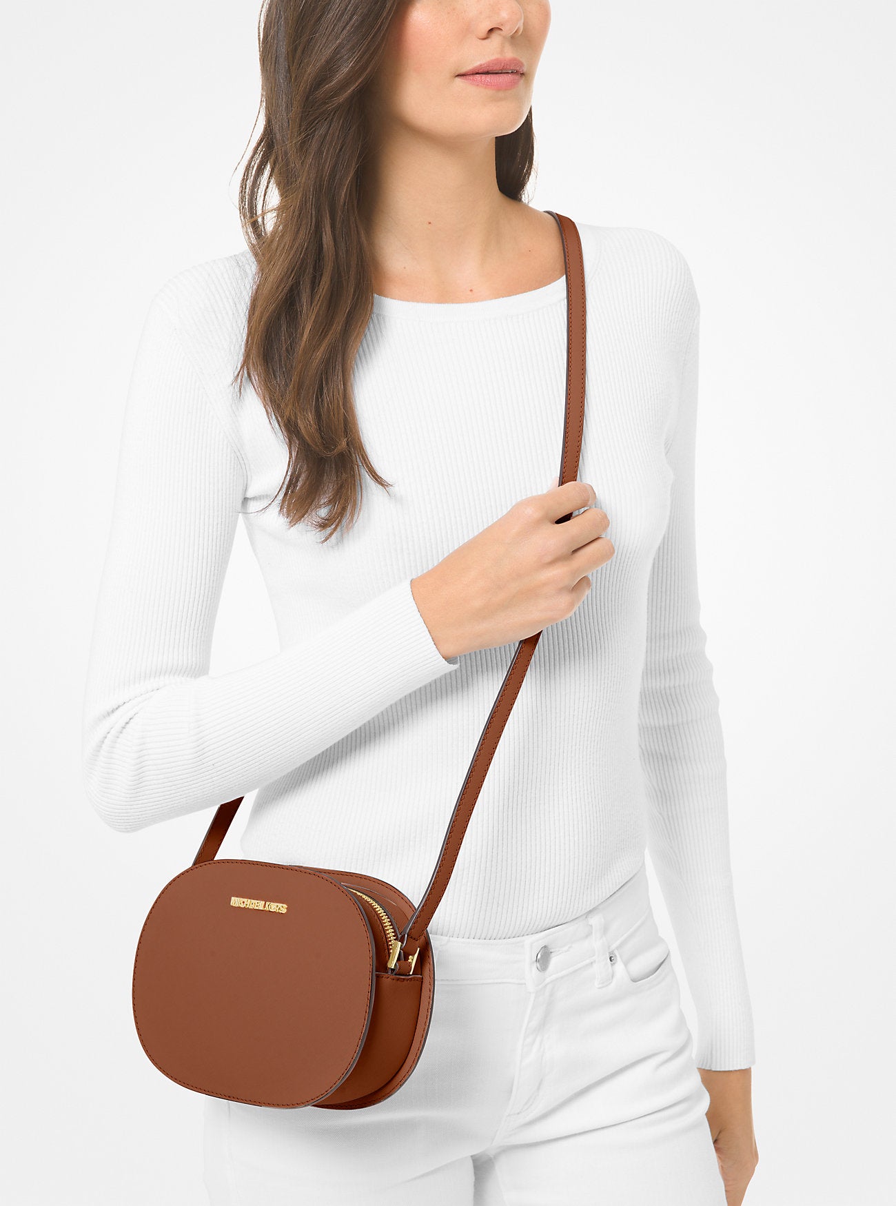 Jet Set Travel Medium Saffiano Leather Crossbody Bag Luggage Luggage