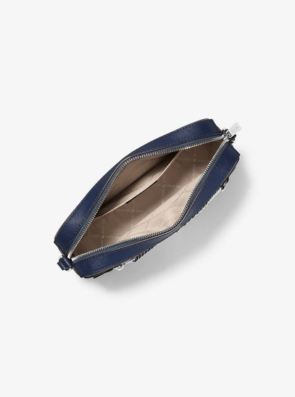 Jet Set Large Saffiano Leather Crossbody Bag Navy Navy