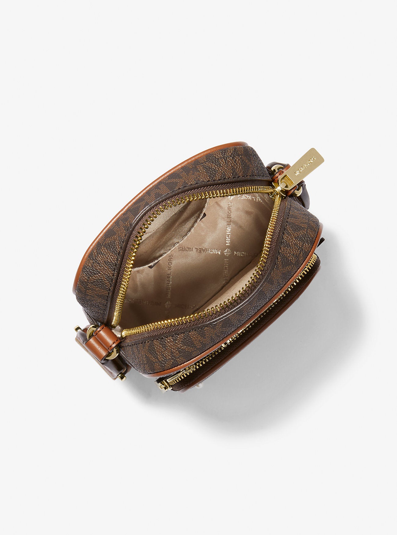 Jet Set Medium Signature Logo Crossbody Bag Brown Brown