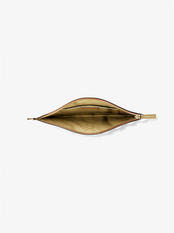Jet Set Large Signature Logo Wristlet Vanilla