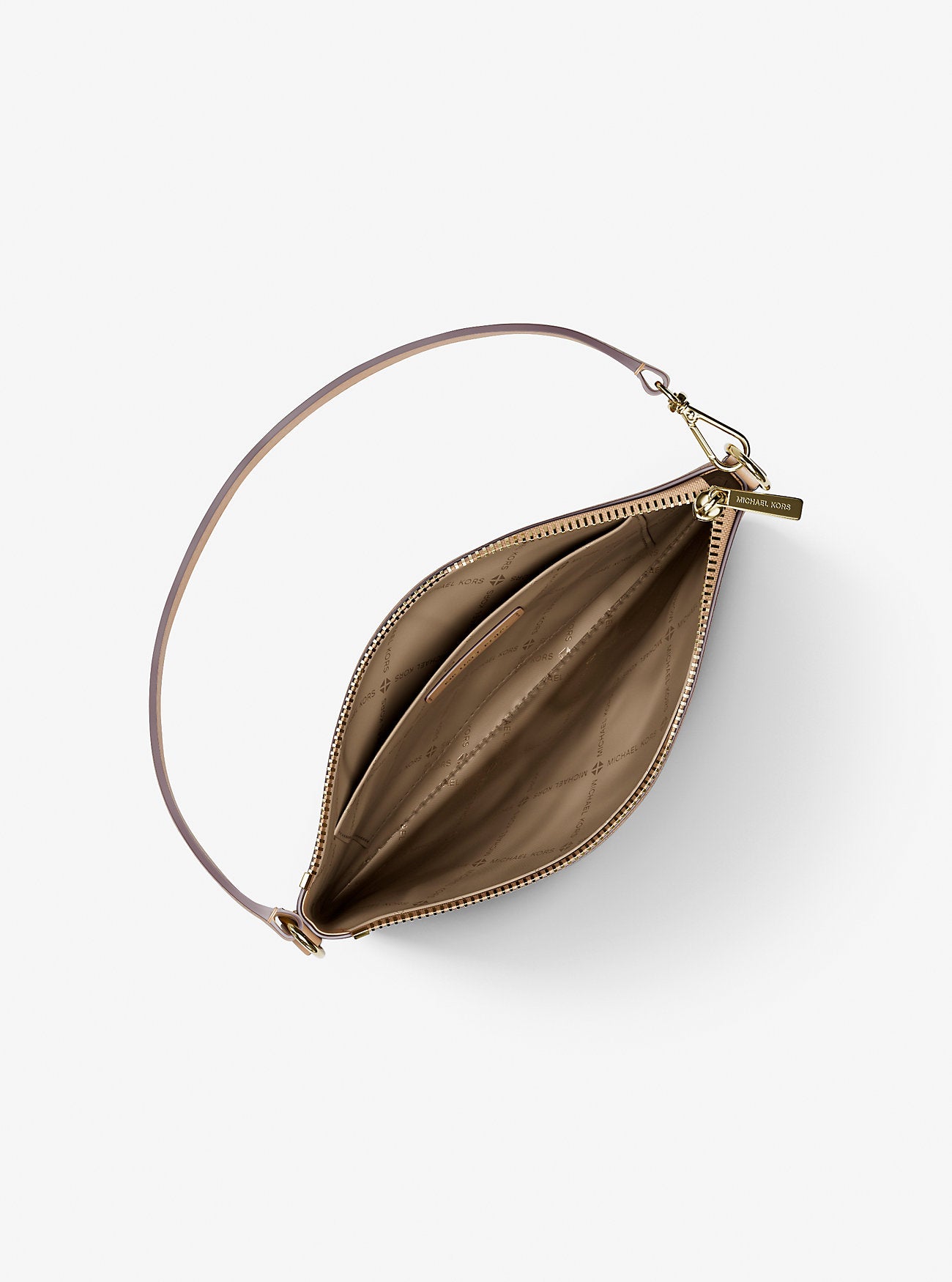 Jet Set Small Signature Logo Convertible Wristlet Camel Camel