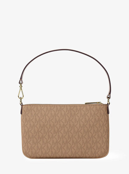 Jet Set Small Signature Logo Convertible Wristlet Camel Camel
