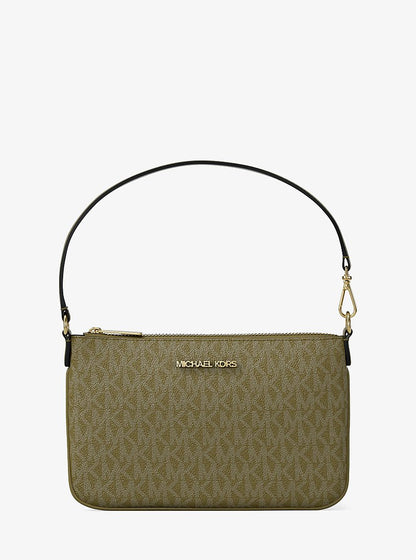 Jet Set Small Signature Logo Convertible Wristlet Oregano Oregano