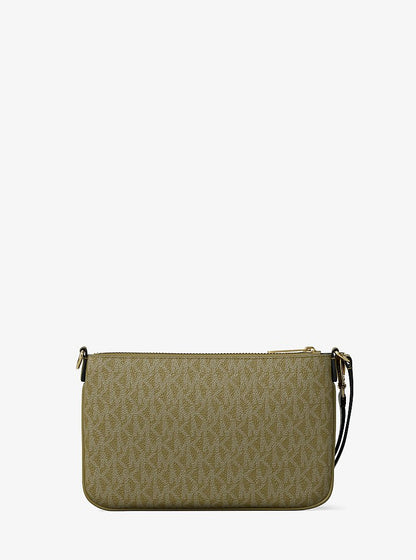 Jet Set Small Signature Logo Convertible Wristlet Oregano Oregano