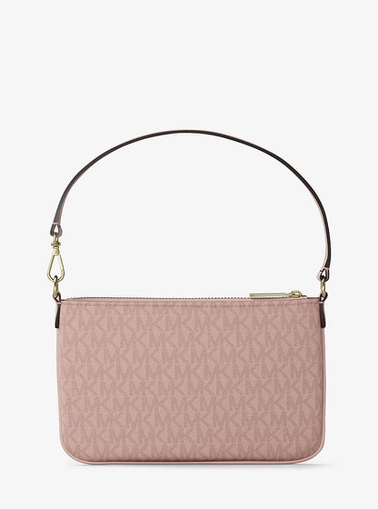 Jet Set Small Signature Logo Convertible Wristlet Powder Blush Powder Blush