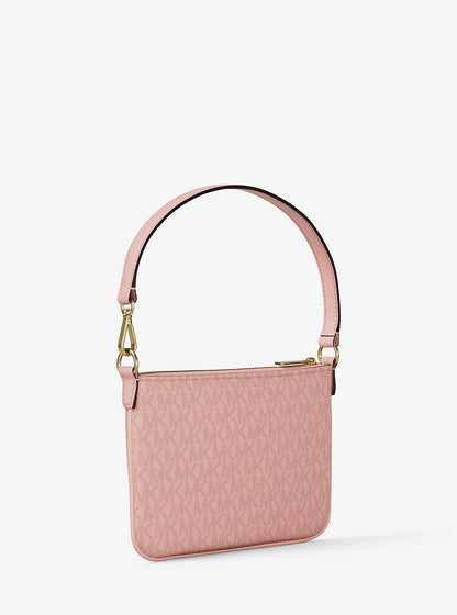 Jet Set Small Signature Logo Convertible Wristlet Powder Blush Powder Blush