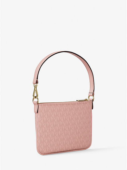 Jet Set Small Signature Logo Convertible Wristlet Powder Blush