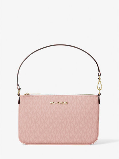 Jet Set Small Signature Logo Convertible Wristlet Powder Blush