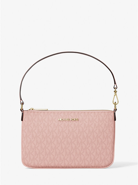 Jet Set Small Signature Logo Convertible Wristlet Powder Blush