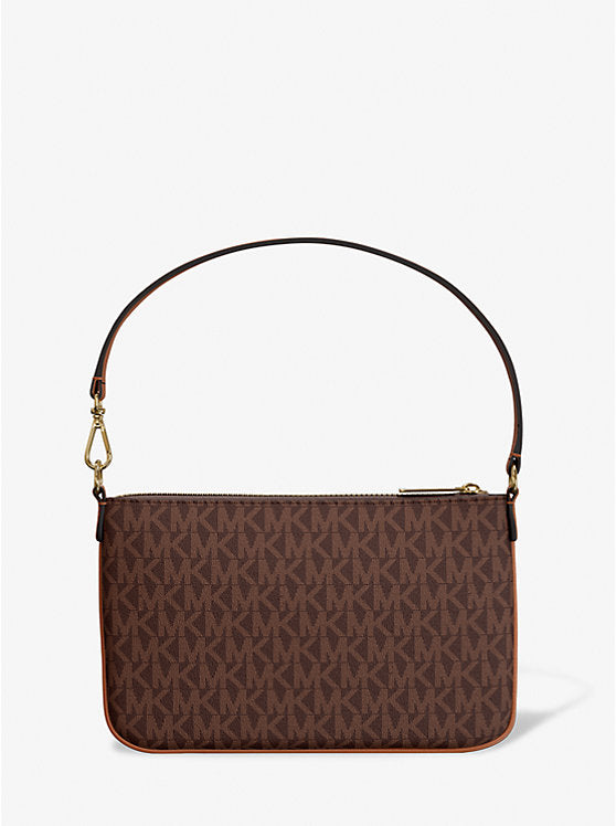 Jet Set Small Signature Logo Convertible Wristlet Brown