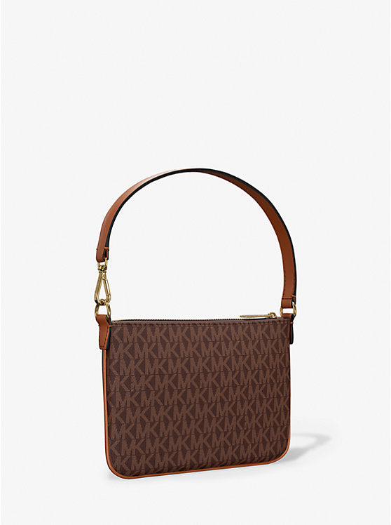 Jet Set Small Signature Logo Convertible Wristlet Brown
