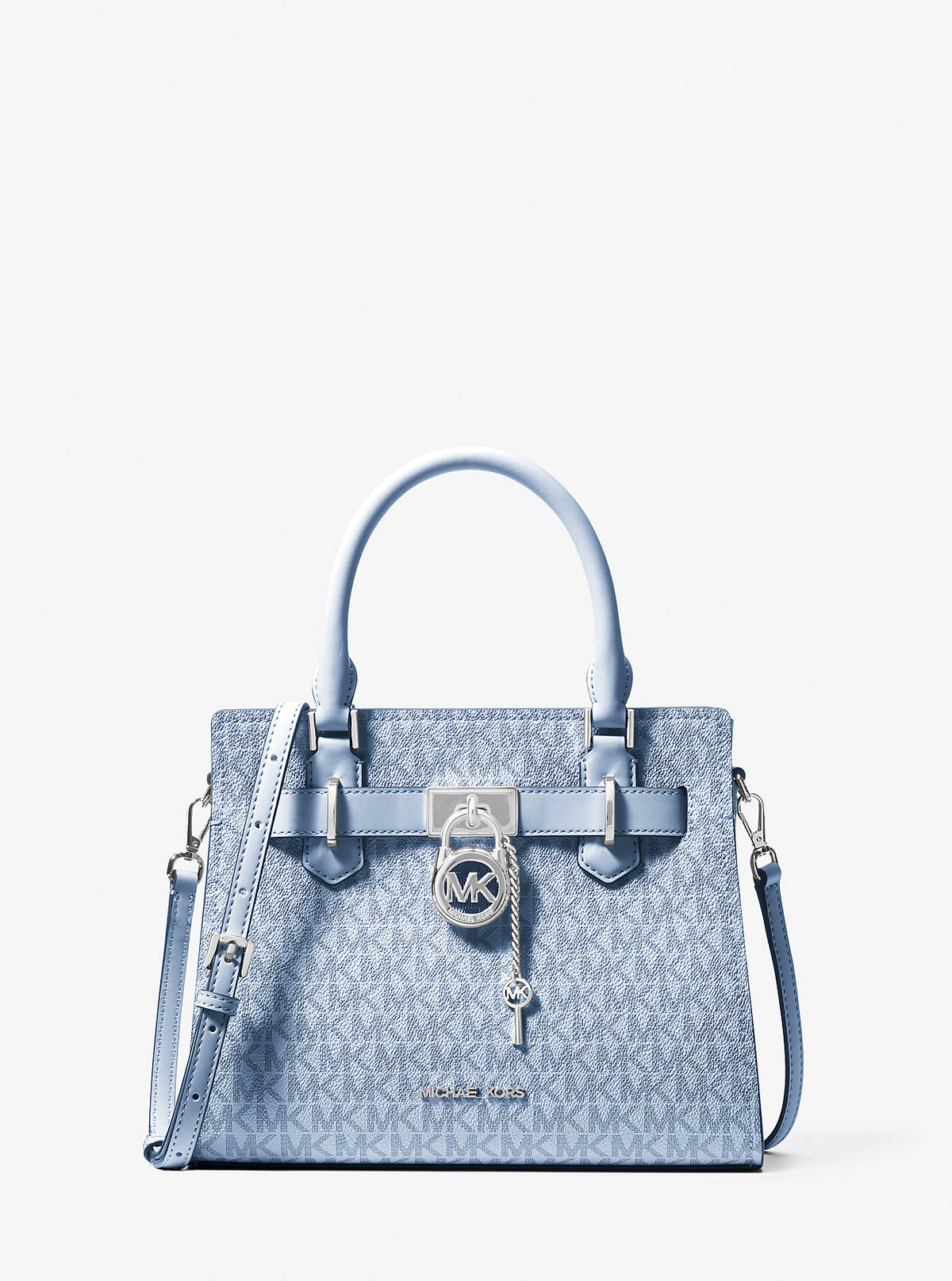 Hamilton Small Signature Logo Satchel Pale Ocean Pale Ocean