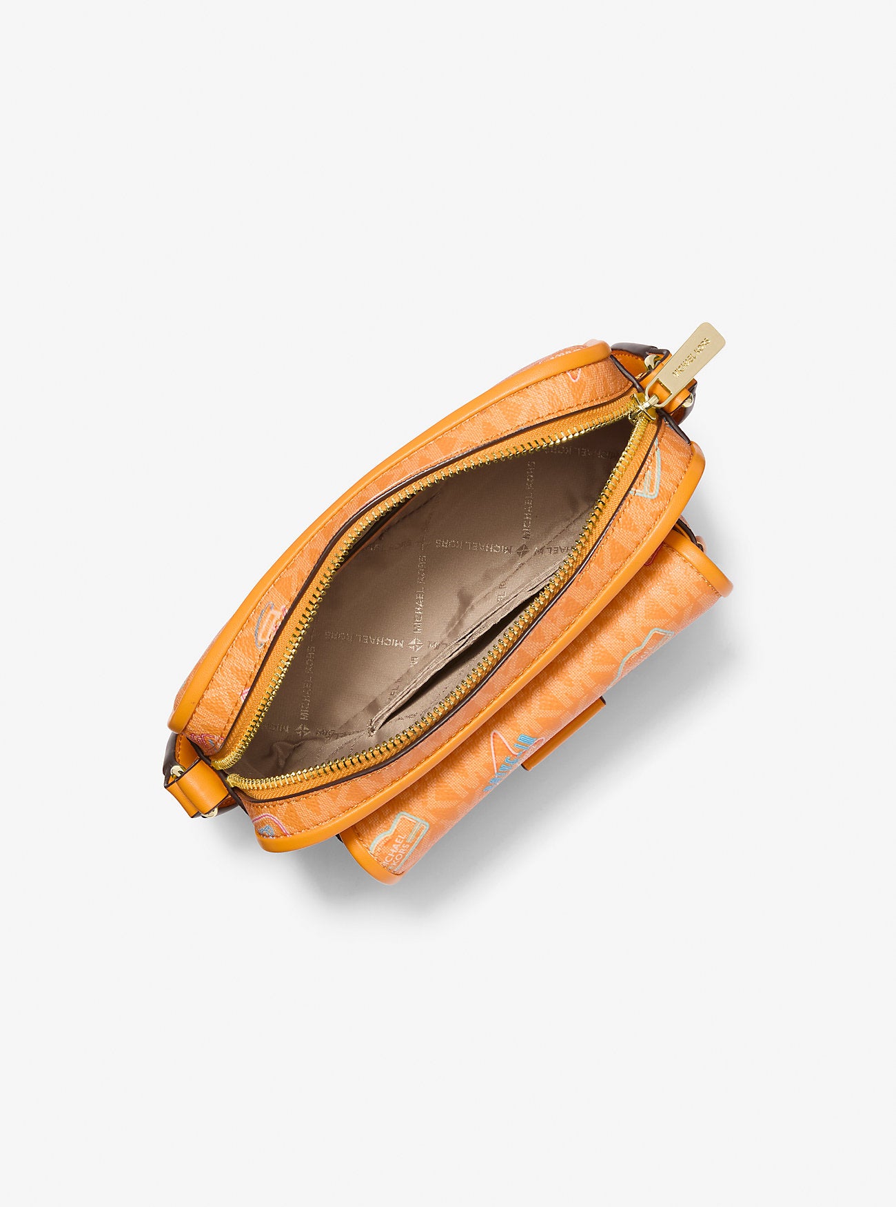 Bradshaw Extra-Small Embellished Signature Logo Camera Crossbody Bag Pop Orange Pop Orange