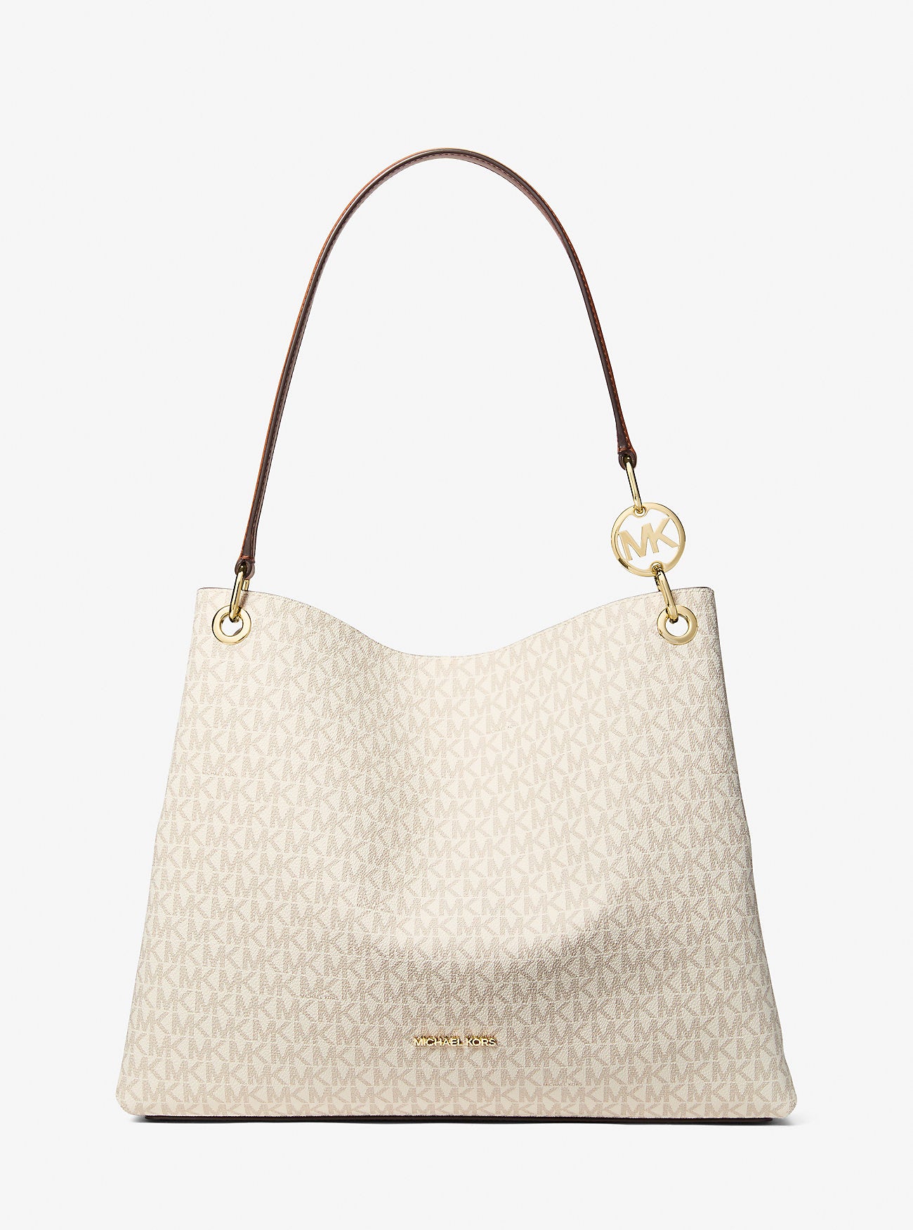 Christina Large Signature Logo Shoulder Bag Vanilla Vanilla