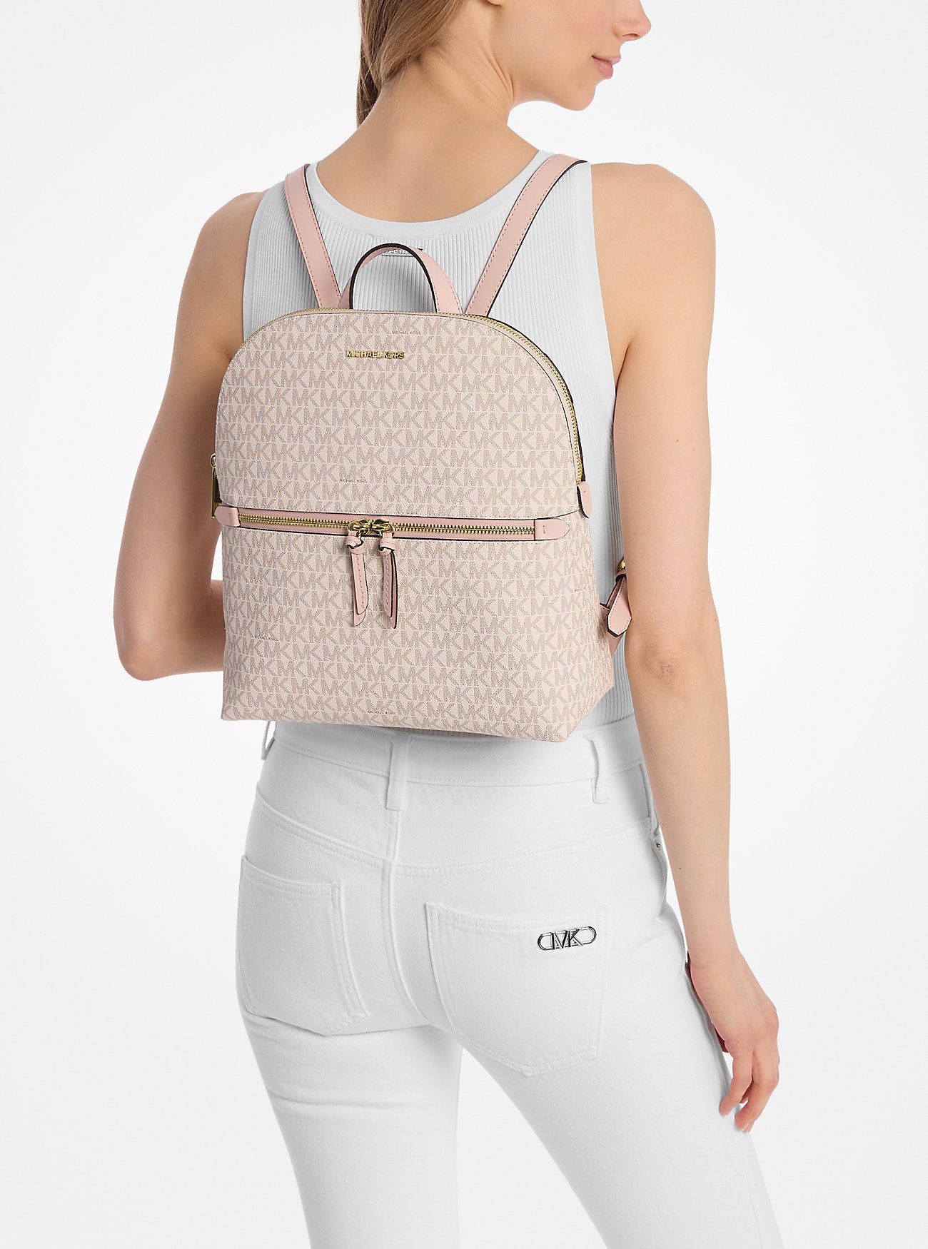 Dallas Medium Signature Logo Backpack Pwd Blsh Mlt Pwd Blsh Mlt