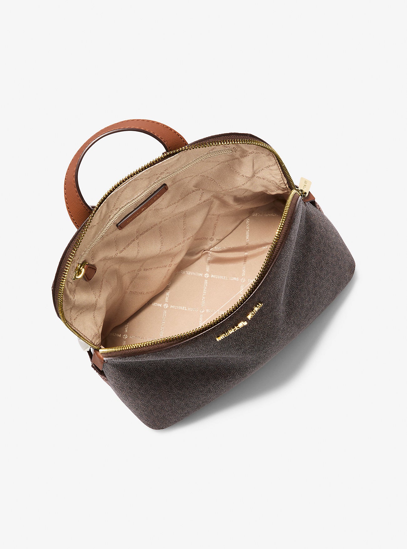 Cindy Large Signature Logo Backpack Brown Brown
