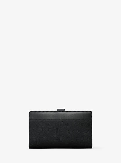 Greenwich Medium Saffiano Leather Wallet Black Black