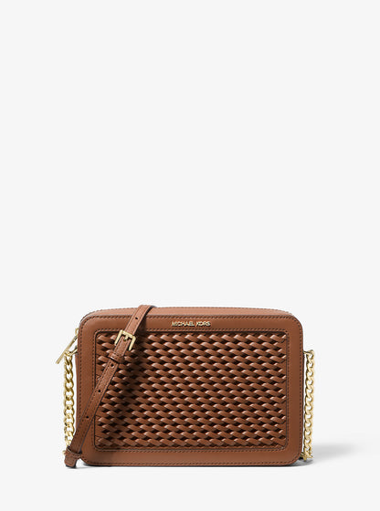 Jet Set Large Woven Crossbody Bag Luggage Luggage