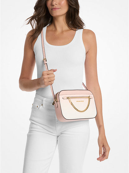 Jet Set Large Ombr Signature Logo Crossbody Bag Powder Blush