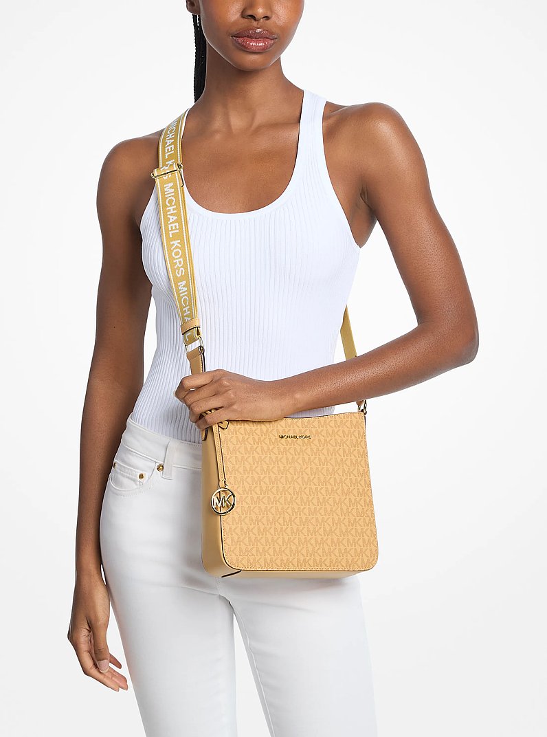 Jet Set Small Signature Logo Crossbody Bag Honeywheat Honeywheat