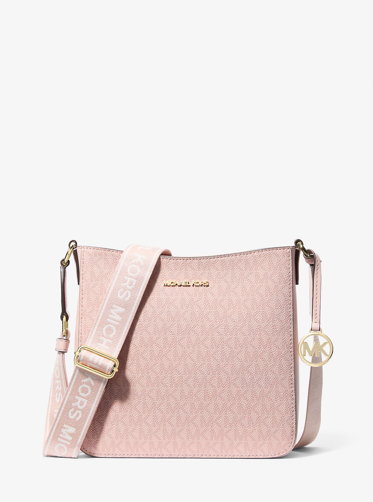 Jet Set Small Signature Logo Crossbody Bag Powder Blush Powder Blush