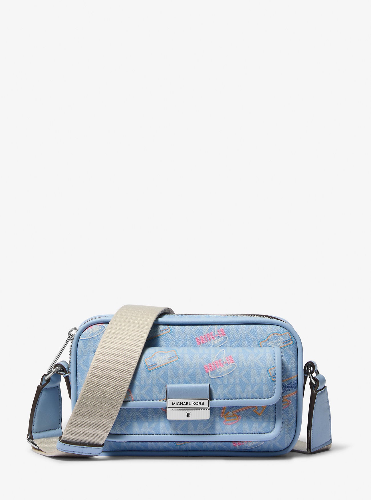 Bradshaw Extra-Small Embellished Signature Logo Camera Crossbody Bag Light Sky Light Sky