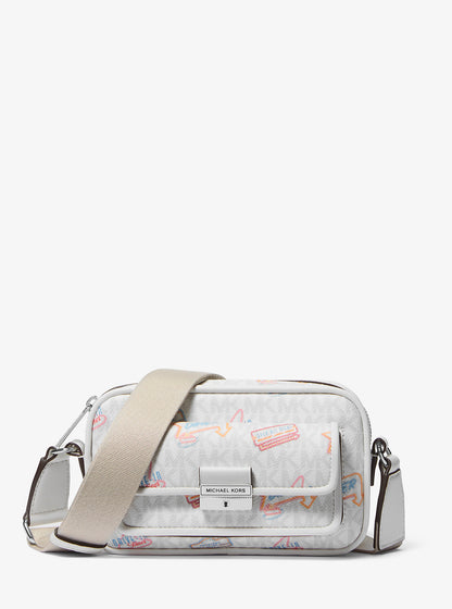 Bradshaw Extra-Small Embellished Signature Logo Camera Crossbody Bag Optic White Optic White