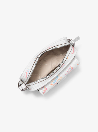 Bradshaw Extra-Small Embellished Signature Logo Camera Crossbody Bag Optic White Optic White
