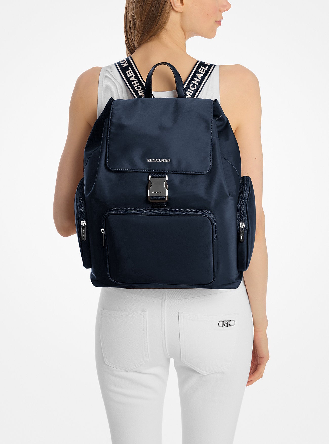 Khai Large Nylon Cargo Backpack Navy Navy