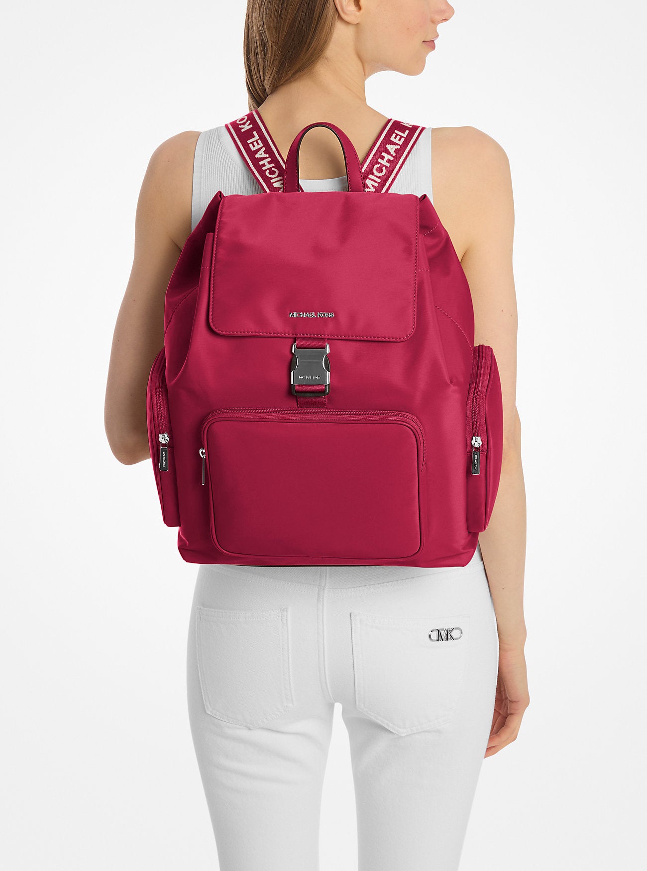 Khai Large Nylon Cargo Backpack Dk Raspberry Dk Raspberry