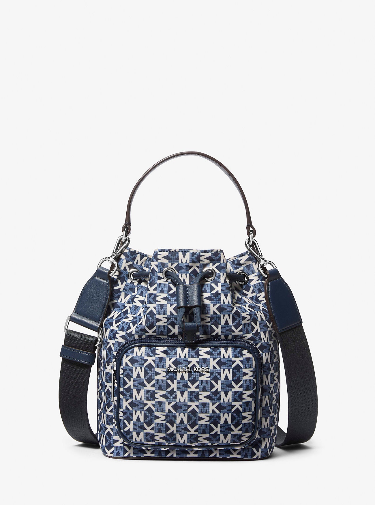 Khai Small Signature Logo Bucket Bag Navy Navy