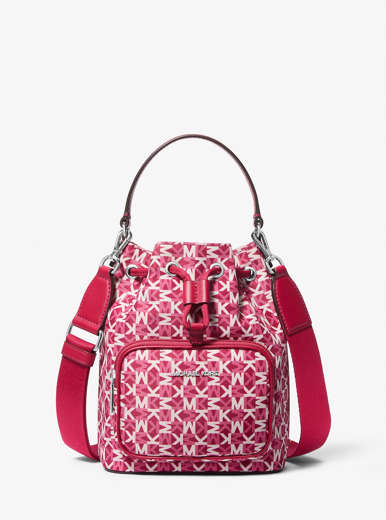 Khai Small Signature Logo Bucket Bag Dk Raspberry Dk Raspberry