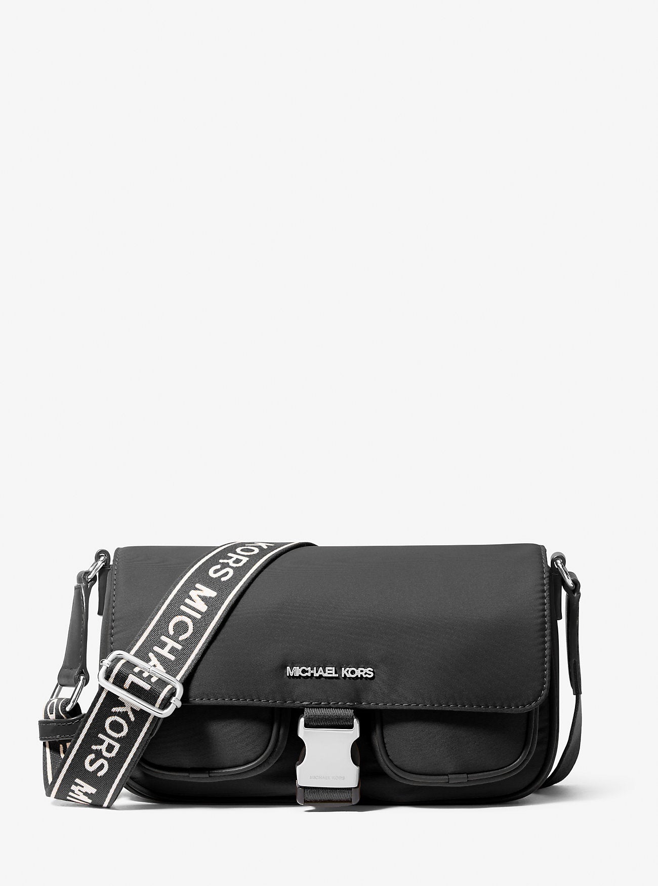 Khai Medium Nylon Messenger Bag Black Black