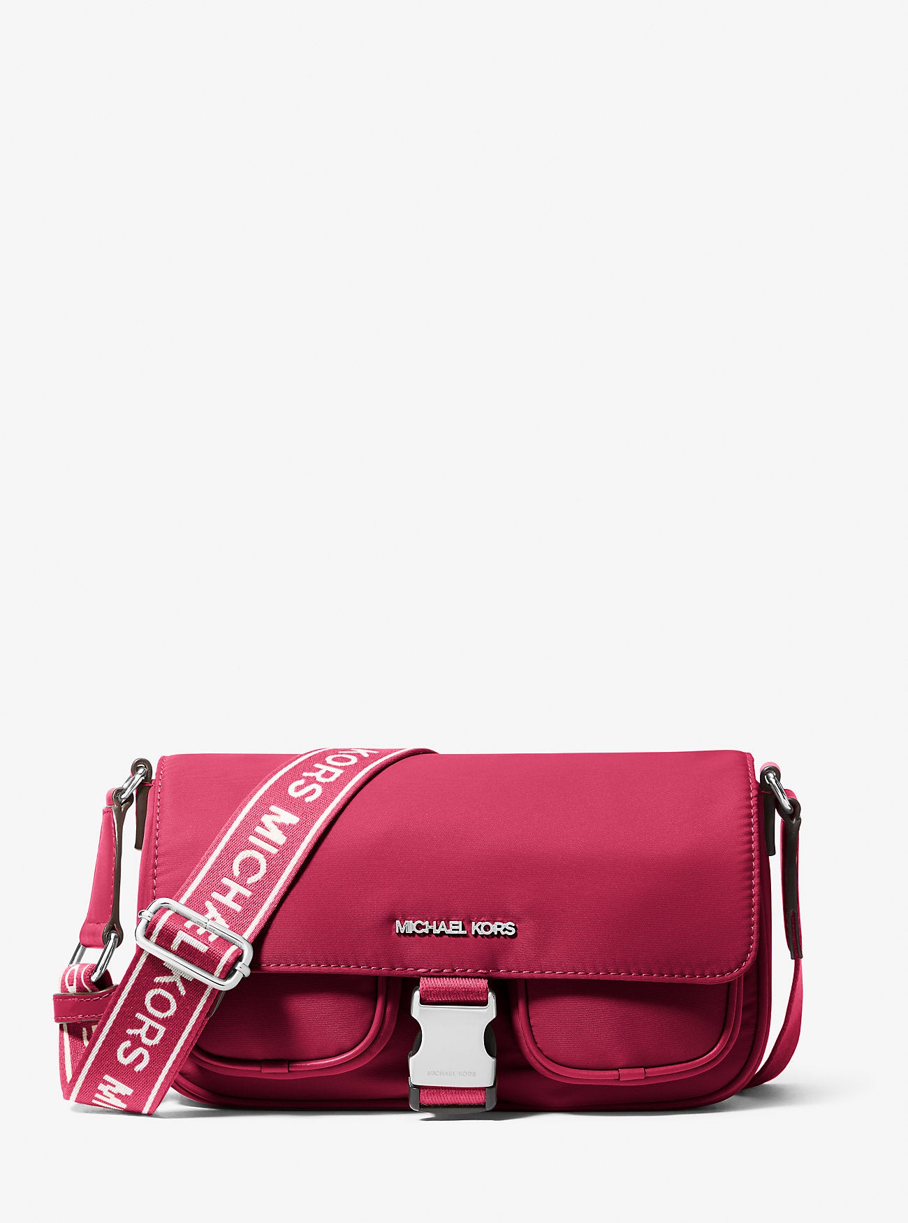 Khai Medium Nylon Messenger Bag Dk Raspberry Dk Raspberry