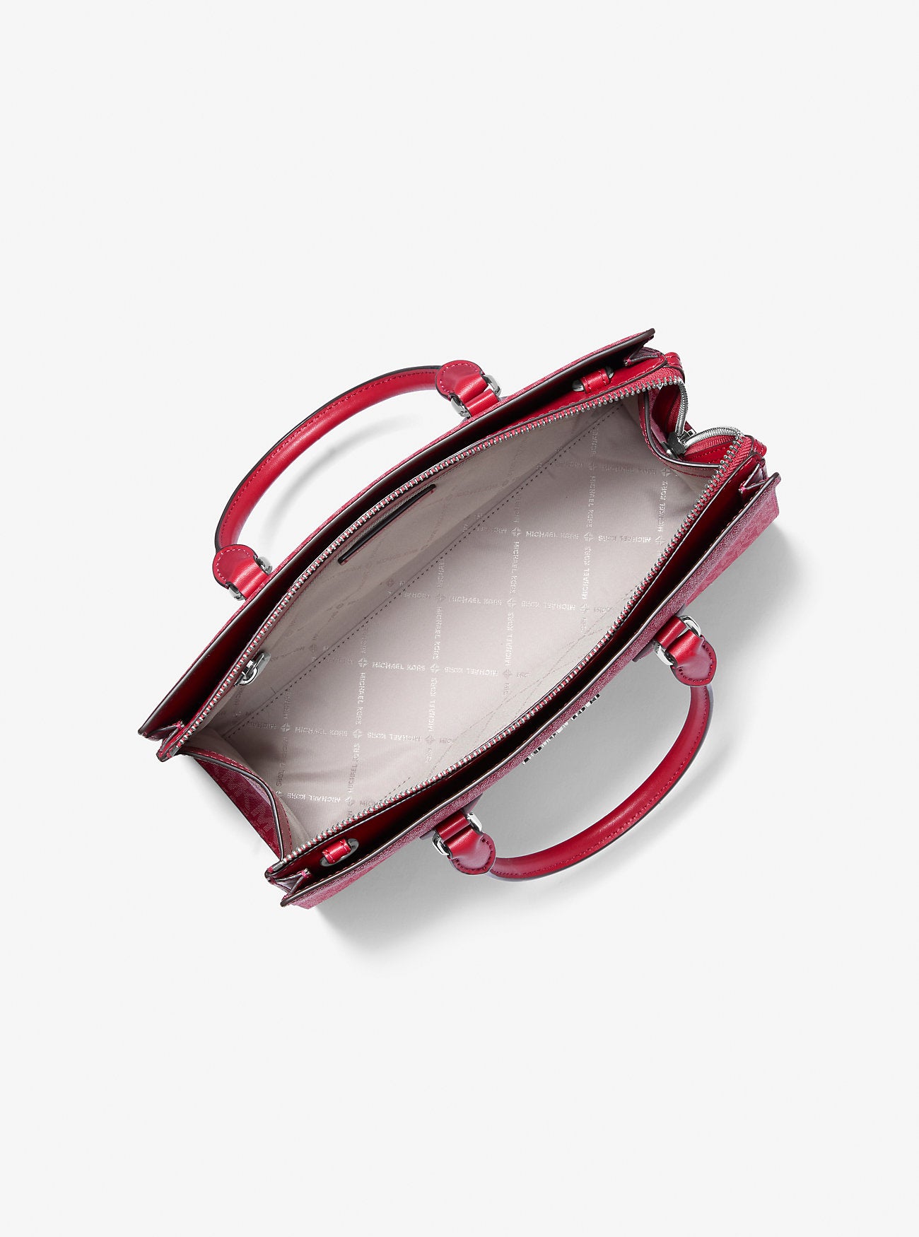 Sheila Medium Signature Logo Satchel Dk Raspberry Dk Raspberry