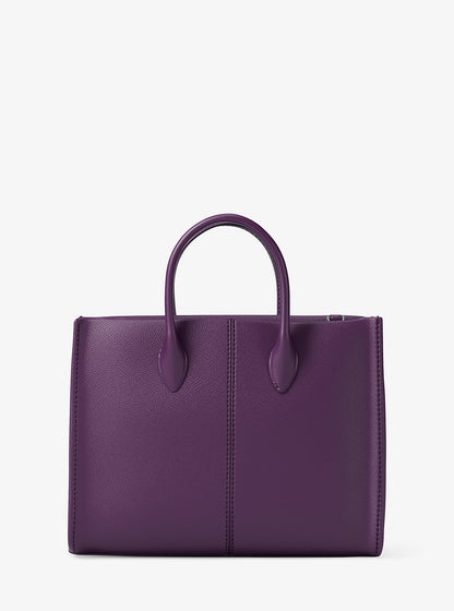Mirella Medium Pebbled Leather Tote Bag Purple Purple