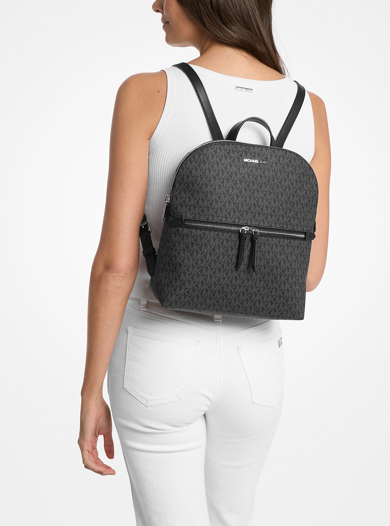 Dallas Medium Signature Logo Backpack Black Black