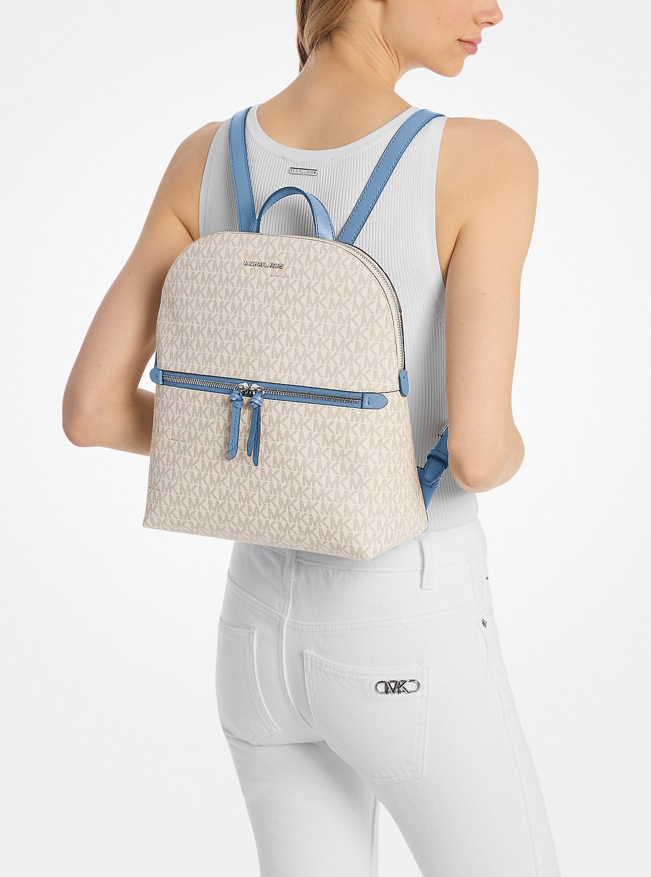 Dallas Medium Signature Logo Backpack Lt Sky Mlt Lt Sky Mlt