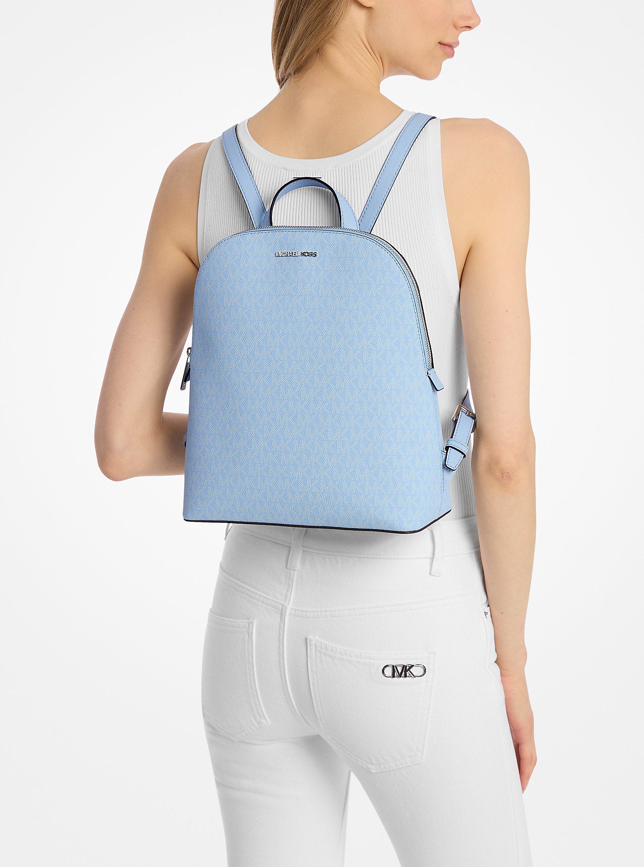 Cindy Large Signature Logo Backpack Light Sky Light Sky