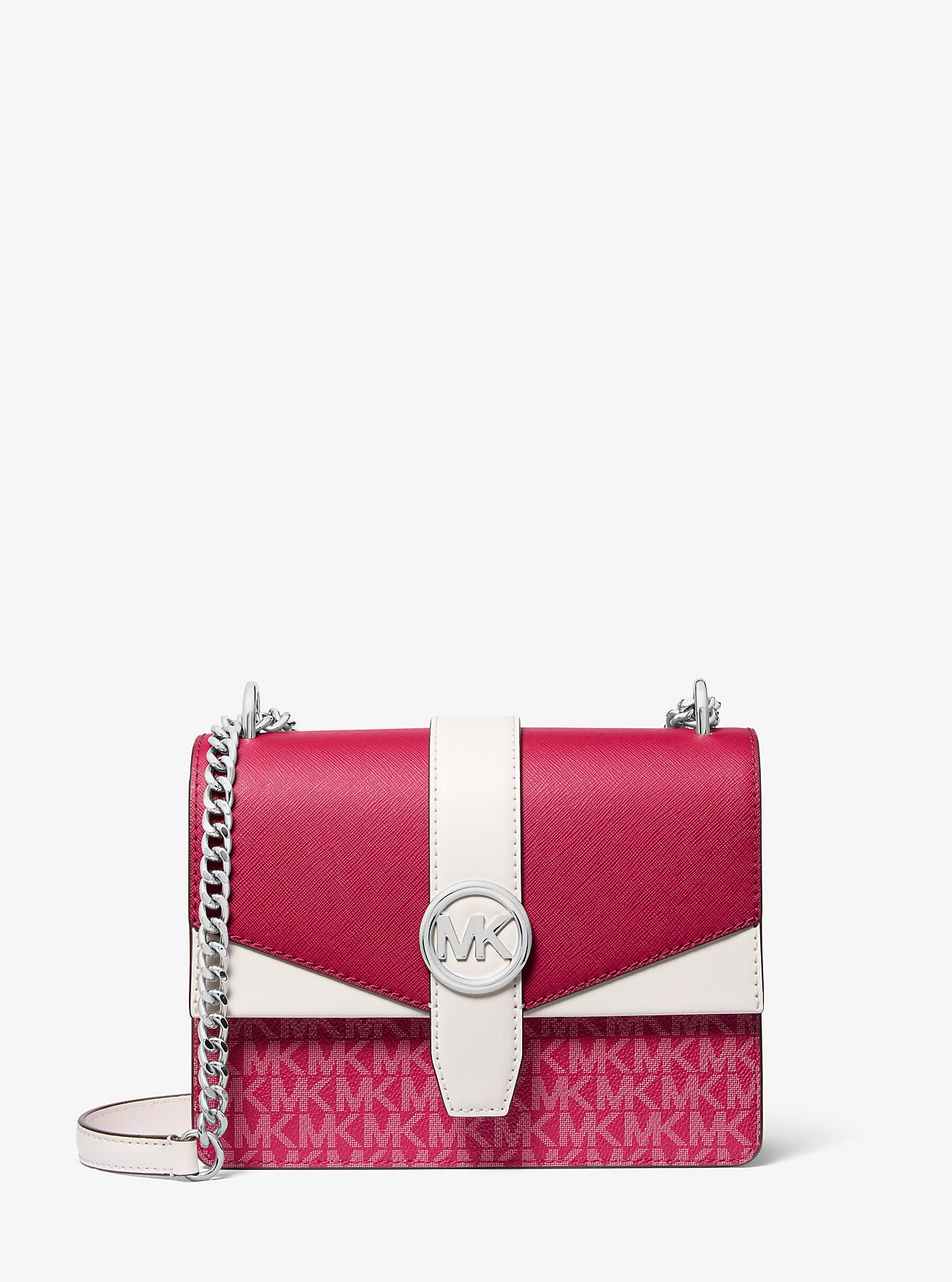 Greenwich Small Color-Block Signature Logo Crossbody Bag Dark Raspberry Multi Dark Raspberry Multi